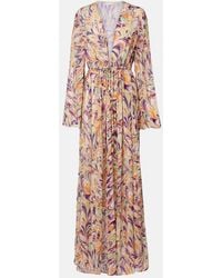 Alexandra Miro - Chloe Printed Georgette Kaftan - Lyst