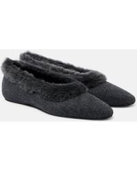 TOTEME - Shearling-Lined Ballet Flats - Lyst