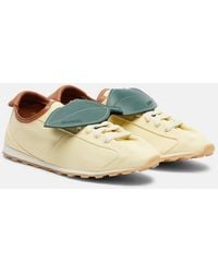 Jacquemus - Tennis Leather-Trimmed Canvas Sneakers - Lyst