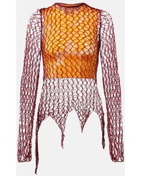Etro - Open-Knit Sweater And Printed Crop Top Set - Lyst