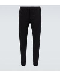 Prada - Technical Cotton-Blend Slim Pants - Lyst