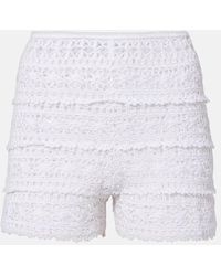 Anna Kosturova - Deauville Crochet Cotton Shorts - Lyst