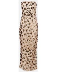 ROTATE BIRGER CHRISTENSEN - Abito Midi Con Paillettes - Lyst