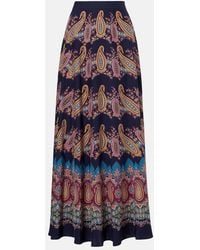 Etro - Paisley Silk Maxi Skirt - Lyst
