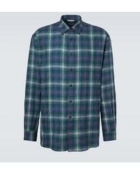 AURALEE - Checked Wool Shirt - Lyst