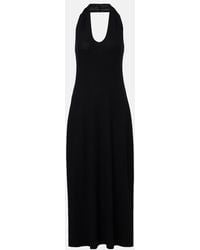 Leset - Lauren Halterneck Jersey Midi Dress - Lyst