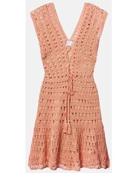 Anna Kosturova - Jennifer Crochet Cotton Minidress - Lyst