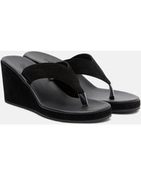 Ancient Greek Sandals - Charys Suede Wedge Thong Sandals - Lyst
