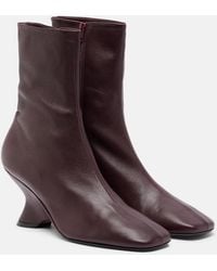 Dries Van Noten - Leather Ankle Boots - Lyst