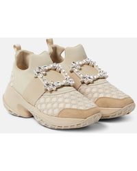 Roger Vivier - Viv Run Embellished Sneakers - Lyst
