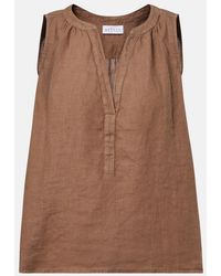 Velvet - Tacy Linen Tank Top - Lyst