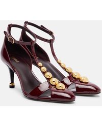 Chloé - Cleia 70 Studded Patent Leather Pumps - Lyst