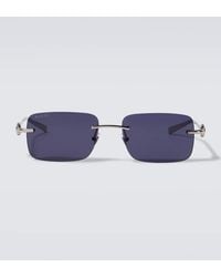 Gucci - Occhiali Da Sole Rettangolari Horsebit - Lyst