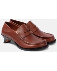 Loewe - Loafer-Pumps Campo Aus Leder - Lyst
