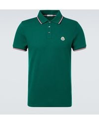 Moncler - Polo De Pique De Algodon Con Logo - Lyst