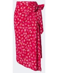 Isabel Marant - Faniry Floral Silk-Blend Midi Skirt - Lyst