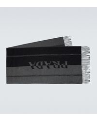 Prada Schal aus Wolle - Schwarz
