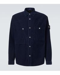 Stone Island - Sobrecamisa De Pana En Mezcla De Algodon - Lyst