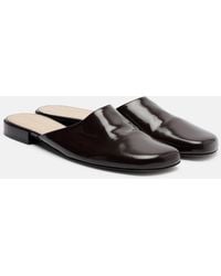The Row - Penelope Leather Mules - Lyst
