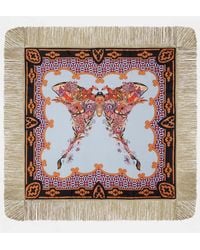 La DoubleJ - Fringed Printed Silk Twill Scarf - Lyst