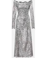 Rabanne - Metallic-Effect Lace Maxi Dress - Lyst
