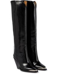 Isabel Marant Lomero Leather Knee-high Boots - Black