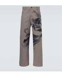 Dries Van Noten - Bedruckte Chinohose Aus Baumwolle - Lyst