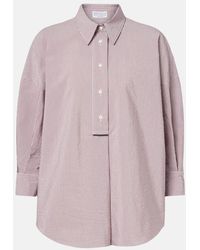 Brunello Cucinelli - Striped Cotton-Blend Shirt - Lyst