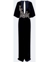 Costarellos - Crystal-Embellished Velvet Gown - Lyst