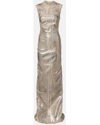 Rick Owens - Coated Denim Maxi Dress - Lyst