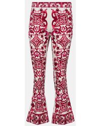 Dolce & Gabbana - Two-tone Pants With Flared Leg - Lyst