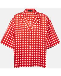 JOSEPH - Leopold Gingham Silk And Cotton Shirt - Lyst