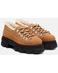 Ganni - Faux Leather Platform Loafers - Lyst