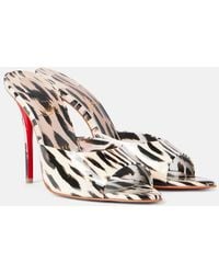 Christian Louboutin - Miss Z 100 Patent Leather Mules - Lyst