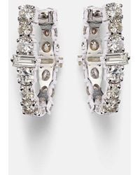 Ileana Makri - Rivulet 18Kt Hoop Earrings With Diamonds - Lyst