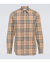 Burberry - Camisa Caxton de algodon a cuadros - Lyst
