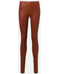 Stouls - Carolyn Leather Slim Pants - Lyst