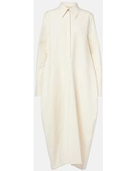 Jil Sander - Cotton Midi Dress - Lyst