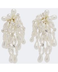 Simone Rocha - Crystal-Embellished Drop Earrings - Lyst