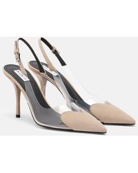 Alaïa - Cour 90 Suede And Pvc Slingback Pumps - Lyst