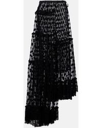 Dries Van Noten - Polka-Dot Asymmetric Cotton-Blend Maxi Skirt - Lyst