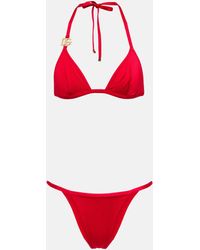 Dolce & Gabbana Bikini triangle a logo - Rouge