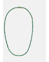 Ileana Makri - Rivulet 18kt Gold Necklace With Emeralds - Lyst