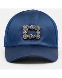 Roger Vivier - Efflorescence Satin Baseball Cap - Lyst
