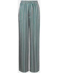 Max Mara - Ladino Striped Wide-Leg Silk Twill Pants - Lyst