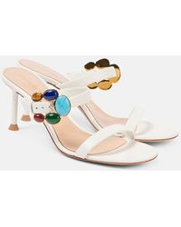 Gianvito Rossi - 70 Embellished Leather Mules - Lyst