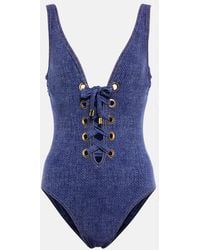 Karla Colletto - Lace-Up Swimsuit - Lyst