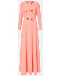 Carolina Herrera - Bow-Detail Crepe Gown - Lyst