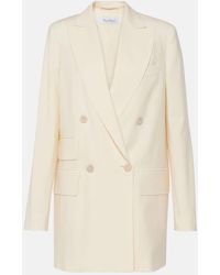 Max Mara - Double-Breasted Virgin Wool Blazer - Lyst