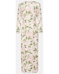 Oscar de la Renta - Floral Guipure Lace Maxi Dress - Lyst